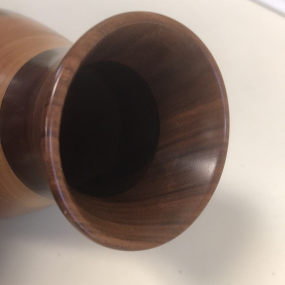 Vintage Signed/Penny Dated Lloyd Cheney Turned Exotic Hardwood Vase - Picture 4 of 12